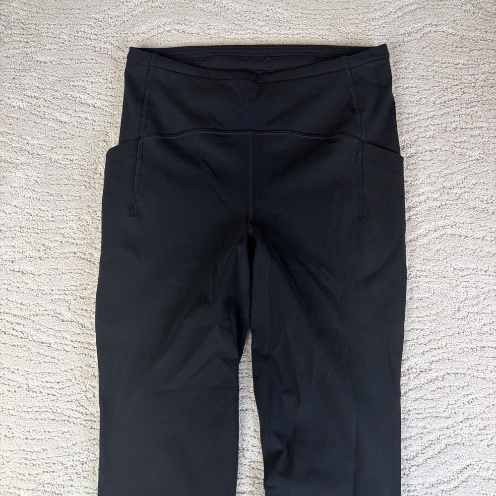 Women's Lululemon Size 8 Swift Speed High Rise Leggings 28" Black Pockets - Picture 3 of 6